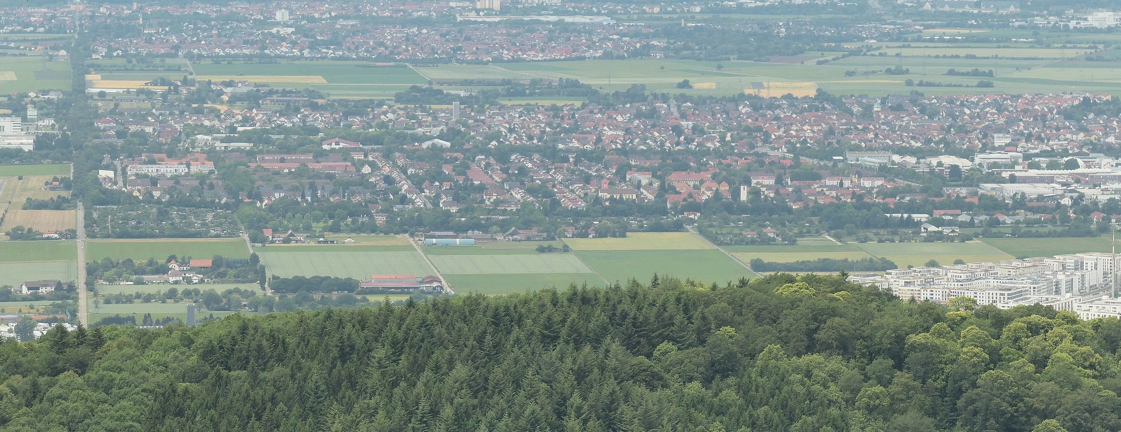 Blick über Eppelheim in Richtung Königstuhl
